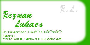 rezman lukacs business card